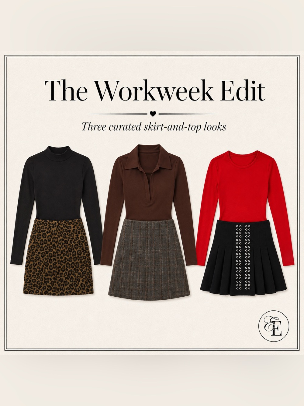 Zara Wilfred Twik SHEIN 6-Piece Workwear Skirt & Top Bundle XS/S